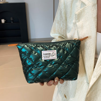 Solid Quilted Clutch with Zipper