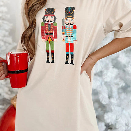 Nutcracker Round Neck Half Sleeve T-Shirt