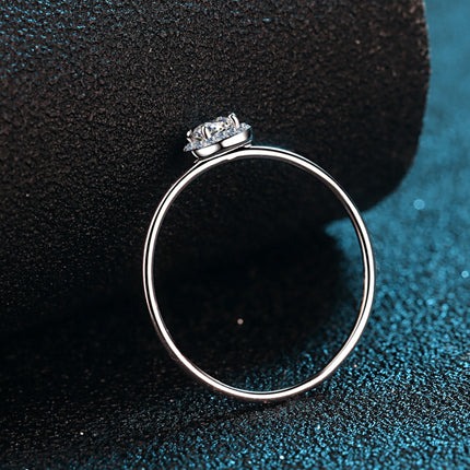 925 Sterling Silver Moissanite Ring