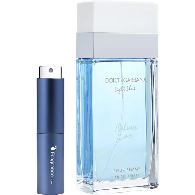 D&G Light Blue Italian Love Eau De Toilette 0.27 oz Travel Spray