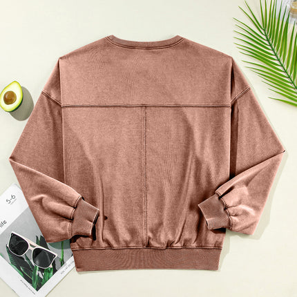 Round Neck Long Sleeve Sweatshirt