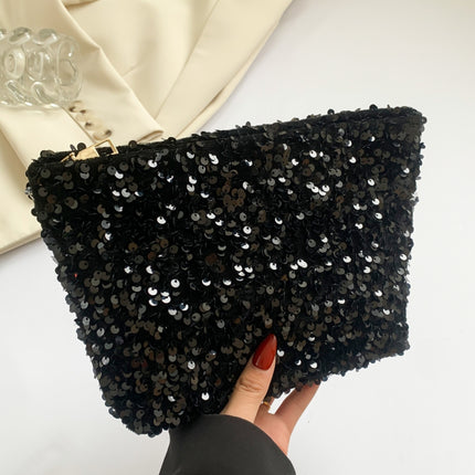 Sequin Clutch with Zipper