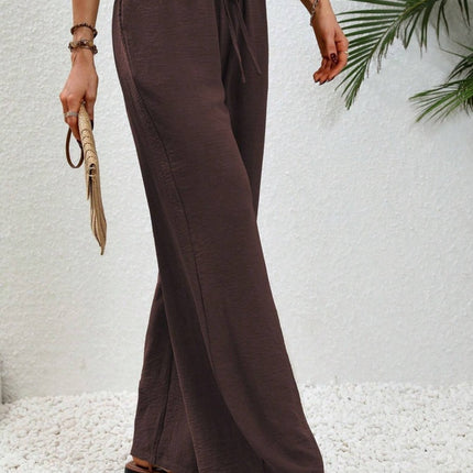 Wide Leg Drawstring Pants