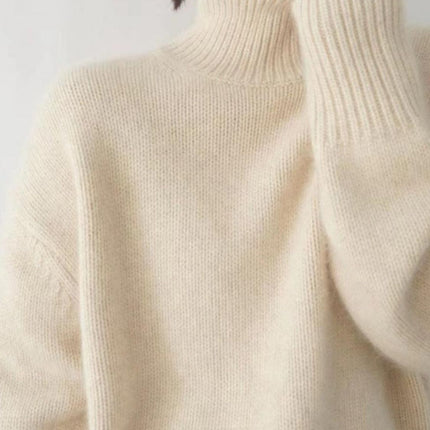 Turtleneck Dropped Shoulder Long Sleeve Sweater