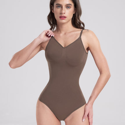 V-Neck Spaghetti Strap Active Bodysuit