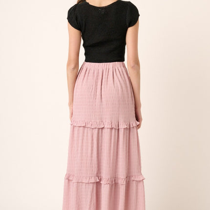 Mittoshop Drawstring High Waist Frill Skirt