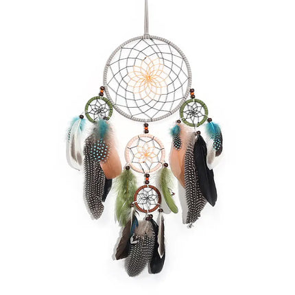 2023 New Dream catchers Retro 5 Ring Dream Catchers Home Decoration Indians Natural Stone Tree of Life Dreamcatcher Wall Hanging