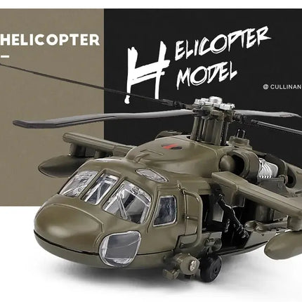 NEW America Black UH-60 Hawk Utility Helicopter Alloy Airplane Model Simulation Metal Flying Model Toy Sound and Light Kids Gift