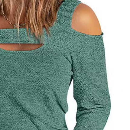 Full Size Cutout Cold Shoulder Blouse