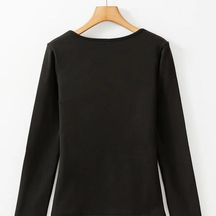 Round Neck Long Sleeve Top