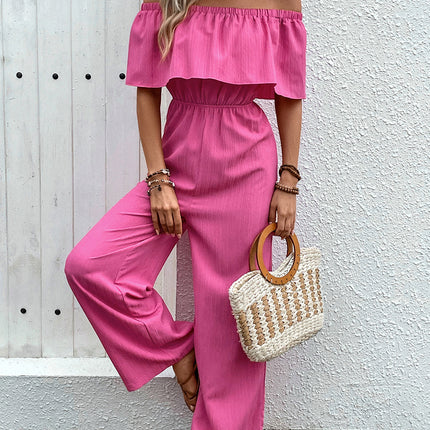 Off-Shoulder Wide Leg Jumpsuit