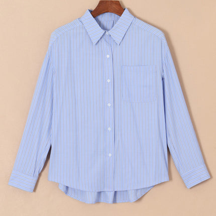 Striped Button Up Long Sleeve Shirt