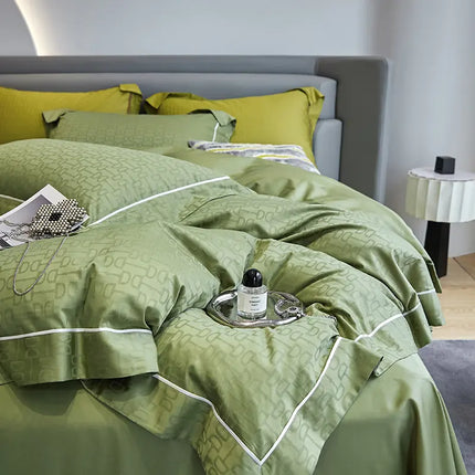 New 1000TC Egyptian Cotton Bedding Sets Luxury Jacquard Duvet Cover Flat sheet Pillowcase