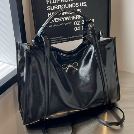 PU Leather Bow Shoulder Bag