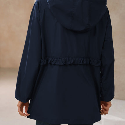 Outdoor Waterproof Long Sleeve Hooded Windbreaker