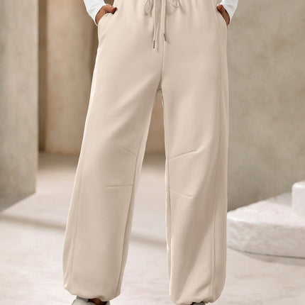 Drawstring Joggers with Pockets