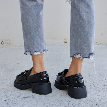 Forever Link Tassel Detail Mid Heel Chunky Loafers