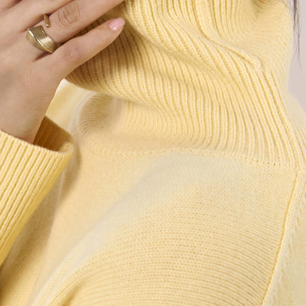 Basic Bae Turtleneck Long Sleeve Dropped Shoulder Sweater