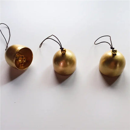 DIY Brass Mini Bell for Wind Chime Door Bell Christmas Decorations Accessories Brass Bell With Bell Hammer Will Ring Metal