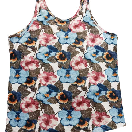 Printed Scoop Neck Wide Strap Tank