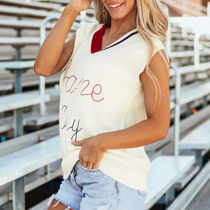 GAME DAY V-Neck Sweater Vest