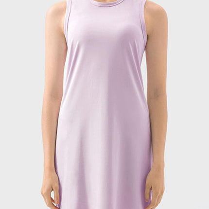 Round Neck Sleeveless Active Dress