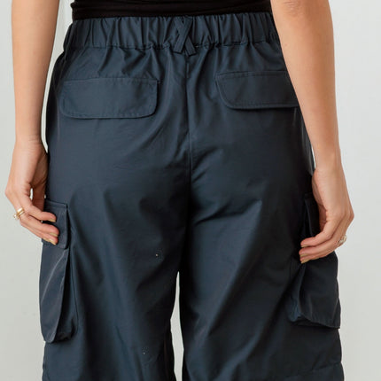 Tasha Apparel Navy Cargo Bermuda Shorts