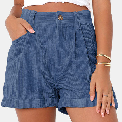 Full Size High Waist Shorts with Pockets