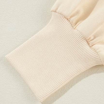 Striped Johnny Collar Long Sleeve Sweatshirt - Vickie Lynn's