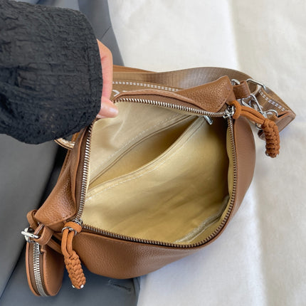 PU Leather Adjustable Strap Crossbody Bag with Coin Purse