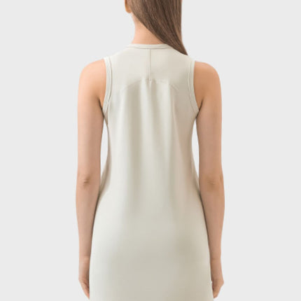 Round Neck Sleeveless Active Dress