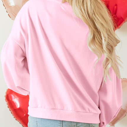 Bow Round Neck Long Sleeve Sweatshirt