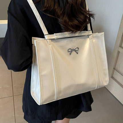 PU Leather Bow Shoulder Bag