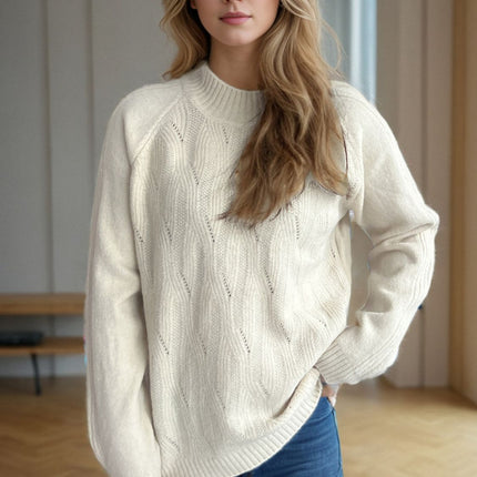 Mock Neck Long Sleeve Sweater