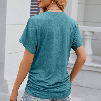 Round Neck Flutter Sleeve T-Shirt