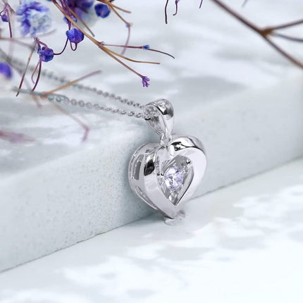 18k Gold Heart Pendant Necklace with 18kt Gold Chain Fine Jewelry for Wife Mother's Day Gift 18 Inches