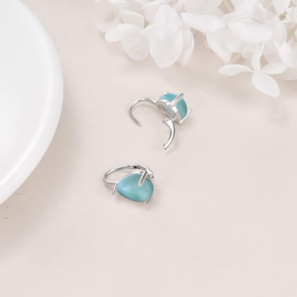 925 Sterling Silver Purple Jade Leverback Earrings Gemstone s for Women