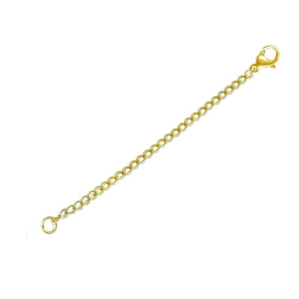 Gold 14K Solid Rolo Link Chain Extension with Lobster Clasp - Jewelry Length Adjuster (Necklace/Bracelet/Anti-Scratch)