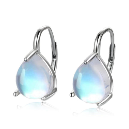 925 Sterling Silver Purple Jade Leverback Earrings Gemstone s for Women