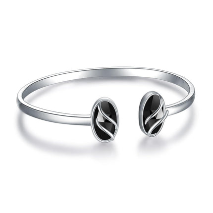 925 Sterling Silver Green Malachite Stone Bangle Bracelet for Women Gifts