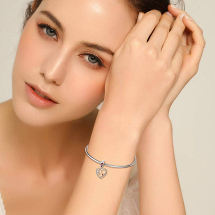 925 Sterling Silver Heart Stethoscope Nurse Cross Charm Bracelet  for Women Girls