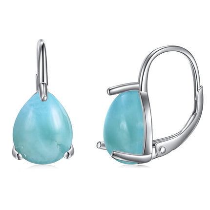 925 Sterling Silver Purple Jade Leverback Earrings Gemstone s for Women