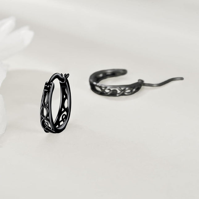 925 Sterling Silver Gold Small Huggie Filigree Hoop Earrings for Women - Birthday Gift Ideas