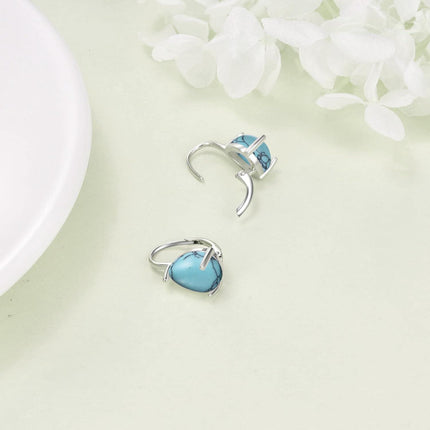 925 Sterling Silver Purple Jade Leverback Earrings Gemstone s for Women