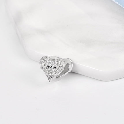 925 Sterling Silver Heart Angel Wing Charm Bracelet for Women DIY  Ideas