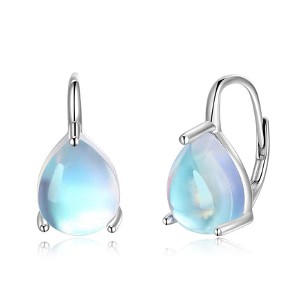 925 Sterling Silver Purple Jade Leverback Earrings Gemstone s for Women