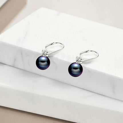 925 Sterling Silver Pink Opal Round Drop Earrings for Women Girls