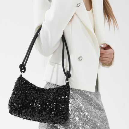 Sequin Double Strap Shoulder Bag