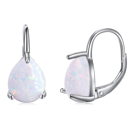 925 Sterling Silver Purple Jade Leverback Earrings Gemstone s for Women
