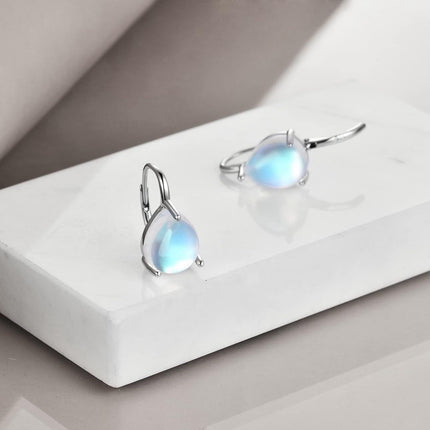 925 Sterling Silver Purple Jade Leverback Earrings Gemstone s for Women